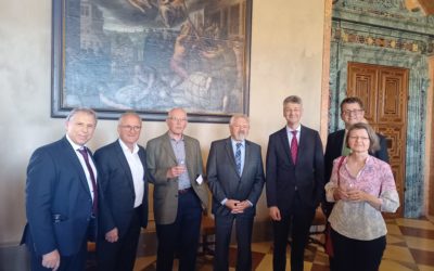 Der Lernort Buttenwiesen beim Staatsempfang im Kaisersaal der Residenz